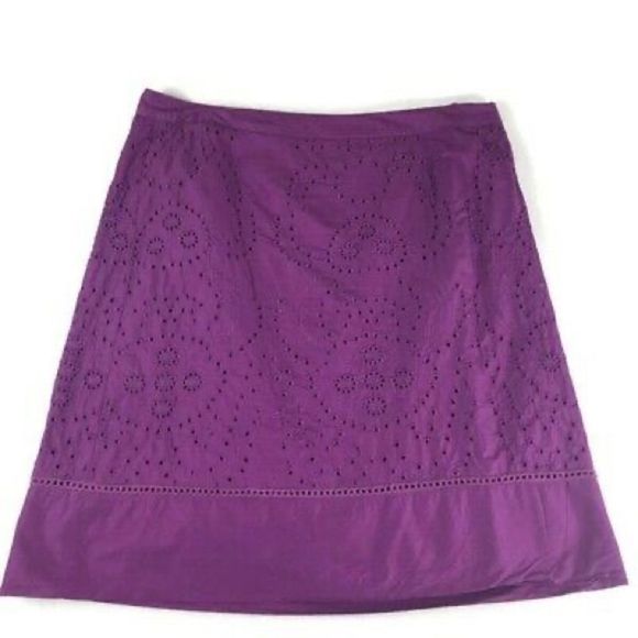 Lane Bryant Eyelet Straight A Line Side Zip Skirt - Picture 1 of 5